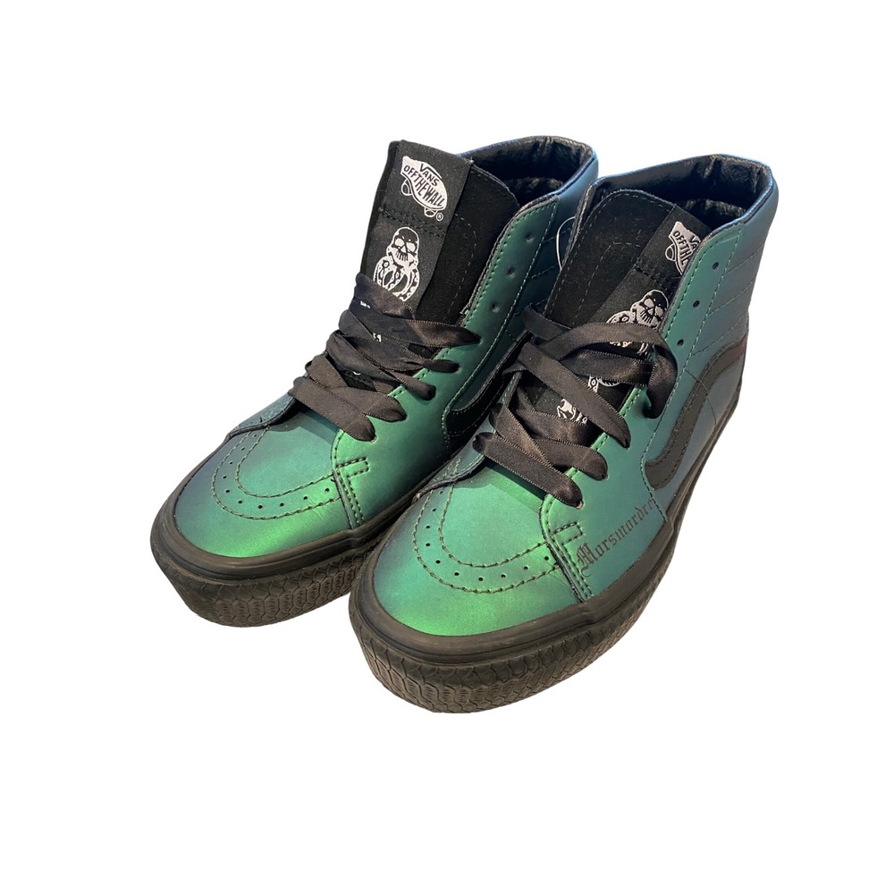 Vans‎ Harry Potter Morsmordre Green Iridescent Slytherin Sneakers Size 7 Women - Picture 4 of 12